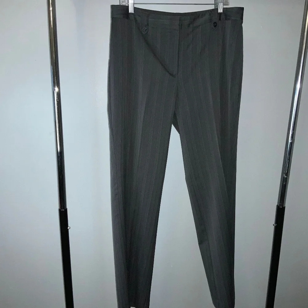 Ann Taylor dress slacks Sz 12 tone on tone stripe wide leg